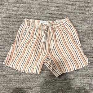 PacSun Orange and White Striped Shorts